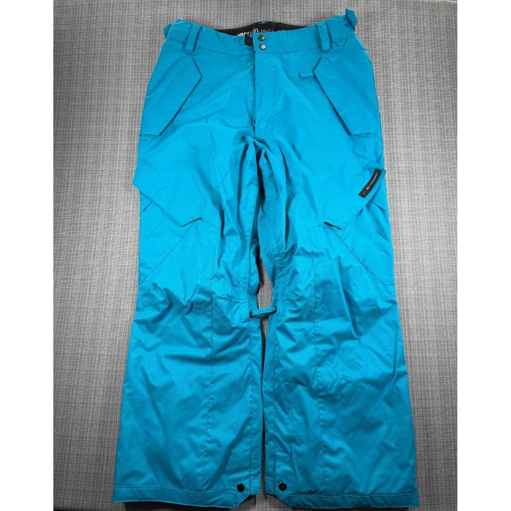 Ride Snowboards Cargo Pants Mens XL Blue Nylon Straight Leg Hiking Sportswear‎